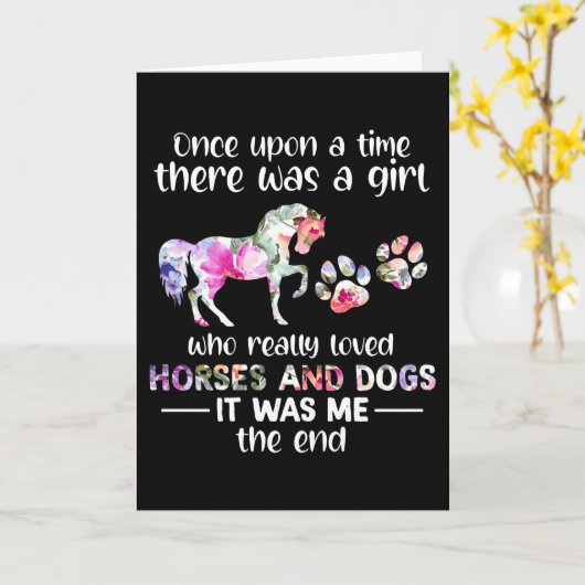 Ooit was er een meisje dat van paarden hield. kaart (Gele Bloem)