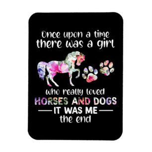 Ooit was er een meisje dat van paarden hield. magneet