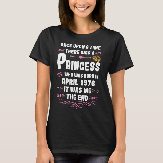 Ooit was er een prinses. april 1976 t-shirt (Voorkant)