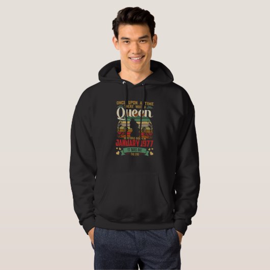 Ooit werd er in januari een koningin geboren hoodie (Voorkant volledig)