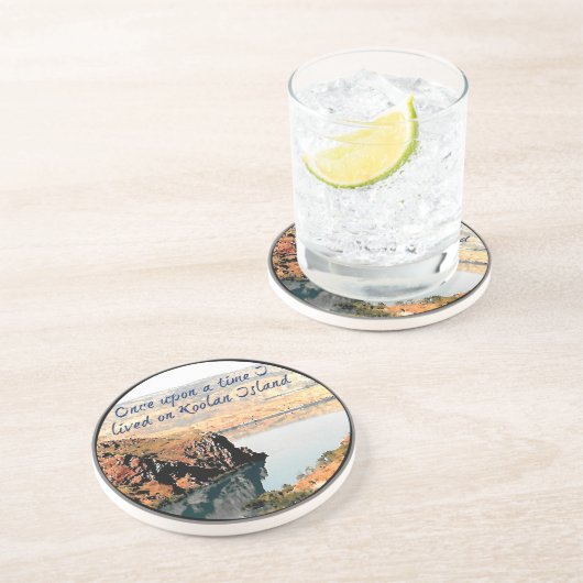 Ooit woonde ik op Koolan Island Zandsteen Onderzetter (Zijkant)