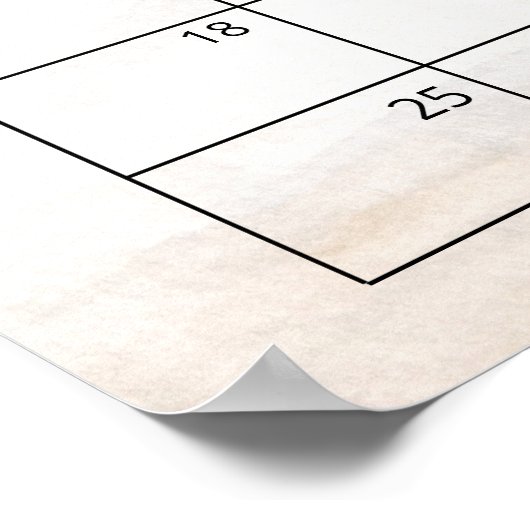 Ooitgroene gok de uitgerekende datum kalender poster (Hoek)