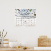 Ooitgroene gok de uitgerekende datum kalender poster (Keuken)