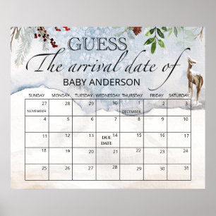 Ooitgroene gok de uitgerekende datum kalender poster
