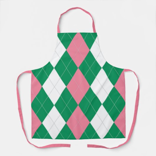 ook bekend als Roze & Green Argyle Schort (Voorkant)