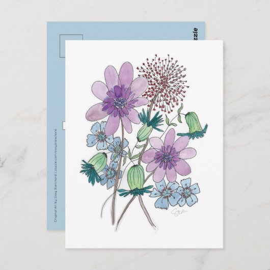 Ook bloemen. briefkaart (Voorkant / Achterkant)