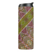 Ook brons- en groene leder thermosbeker (Gedraaid links)