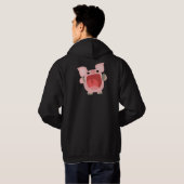 "OOK!!!" Cute Cartoon Pig Hoodie (Achterkant volledig)