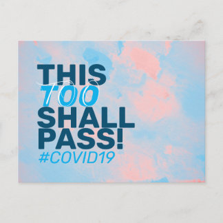 Ook dat gaat voorbij! Covid19 Briefkaart