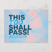 Ook dat gaat voorbij! Covid19 Briefkaart (Voorkant)