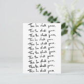 Ook dat gaat voorbij! Inspirerend prijsopgave Briefkaart (Staand voorkant)