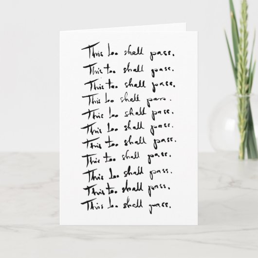 Ook dat gaat voorbij! Inspirerend prijsopgave Kaart (Voorkant)