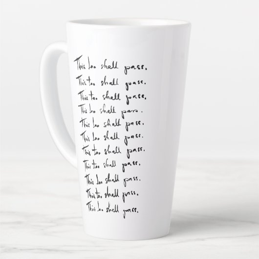 Ook dat gaat voorbij! Inspirerend prijsopgave Latte Mok (Linkerhoek)