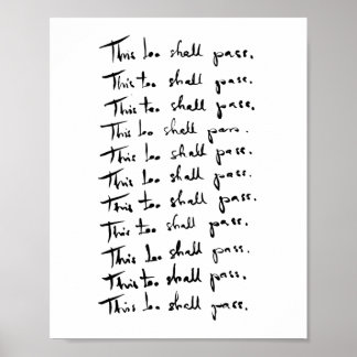 Ook dat gaat voorbij! Inspirerend prijsopgave Poster