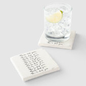 Ook dat gaat voorbij! Inspirerend prijsopgave Stenen Onderzetter (Zijkant)