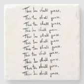 Ook dat gaat voorbij! Inspirerend prijsopgave Stenen Onderzetter (Voorkant)