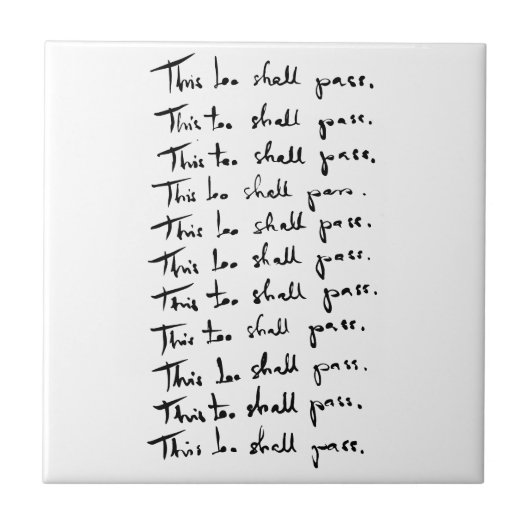 Ook dat gaat voorbij! Inspirerend prijsopgave Tegeltje (Voorkant)