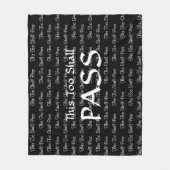 Ook deze zal passeren, zwart en wit fleece deken (Voorkant)