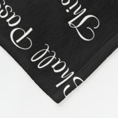 Ook deze zal passeren, zwart en wit fleece deken (Hoek)