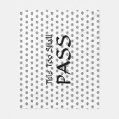 Ook deze zal passeren, zwart en wit fleece deken (Voorkant)