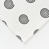 Ook deze zal passeren, zwart en wit fleece deken (Hoek)