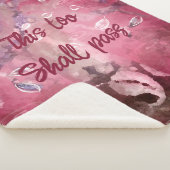 Ook dit zal Abstracte boombladeren roze passeren Sherpa Deken (3/4)