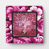 Ook dit zal Abstracte boomroze wit passeren Fotoplaat (Voorkant)