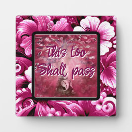 Ook dit zal Abstracte boomroze wit passeren Fotoplaat