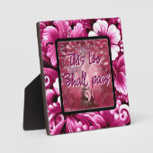 Ook dit zal Abstracte boomroze wit passeren Fotoplaat (Voorkant)