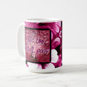 Ook dit zal Abstracte boomroze wit passeren Koffiemok (Voorkant links)