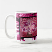 Ook dit zal Abstracte boomroze wit passeren Koffiemok (Links)