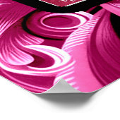 Ook dit zal Abstracte boomroze wit passeren Poster (Hoek)