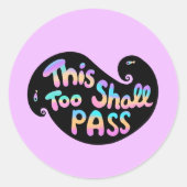 Ook dit zal de golf overgaan ronde sticker (Voorkant)