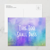 "Ook dit zal een kleurrijke Waterverf wassen Briefkaart (Voorkant / Achterkant)