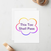 Ook dit zal Kaart passeren Notitiekaartje (Voorkant / Achterkant in situ)