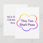 Ook dit zal Kaart passeren Notitiekaartje (Voorkant / Achterkant)