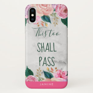 Ook dit zal passeren Girly Floral gepersonaliseerd Case-Mate iPhone Case