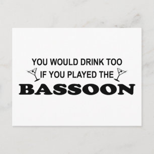 Ook Drink - Bassoon Briefkaart