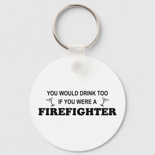 Ook Drink - brandweerman Sleutelhanger (Voorkant)