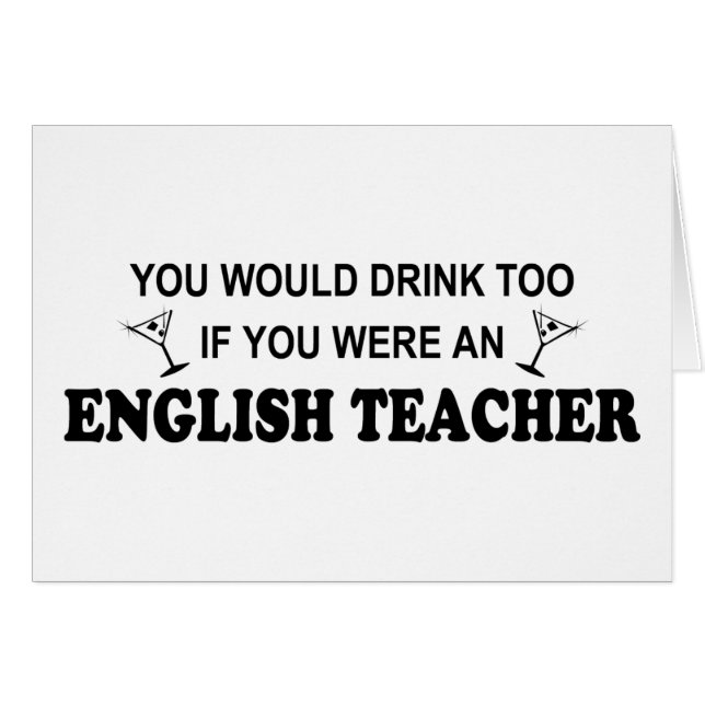 Ook Drink - Engels leraar (Voorkant Horizontaal)