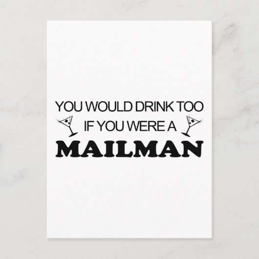 Ook Drink - Mailman Briefkaart (Voorkant)