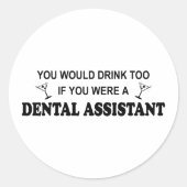 Ook Drink - tandarts Ronde Sticker (Voorkant)