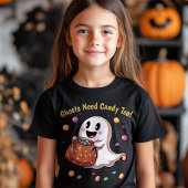 Ook geesten hebben Snoep nodig! Halloween Boy Girl Tri-Blend Shirt