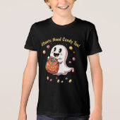 Ook geesten hebben Snoep nodig! Halloween Boy Girl Tri-Blend Shirt (Voorkant)