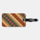 Ook groene en oranje kat bagagelabel (Achterkant horizontaal)