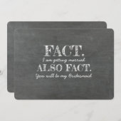 Ook het feit dat je mijn bruidsmeisje zal zijn kaart (Voorkant / Achterkant)