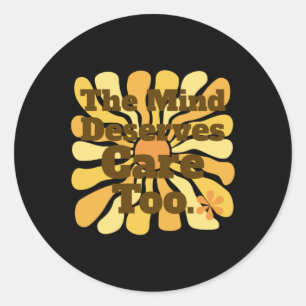 Ook het verstand verdient zorg. klinisch psycholoo ronde sticker