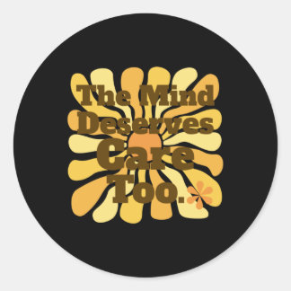 Ook het verstand verdient zorg. klinisch psycholoo ronde sticker