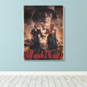 Ook jij, moet helpen!_Propaganda Poster Canvas Afdruk (Insitu (Houten vloer))