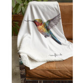 Ook kleurrijke vliegende kolibrie fleece deken